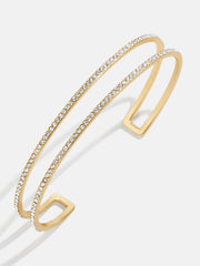 Val Cuff Bracelet - Gold/Pavé