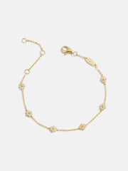 Petunia 18K Gold Bracelet - Clear Flower