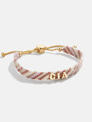 Woven Kids' Custom Friendship Bracelet - Pink Ombre Stripe