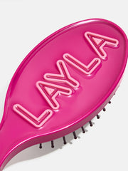 Mini Fine Line Custom Hair Brush - Magenta/Light Pink