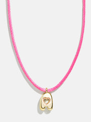 Pretty in Pink Kids Initial Necklace - Light Pink