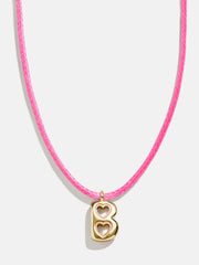 Pretty in Pink Kids Initial Necklace - Light Pink