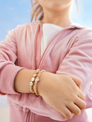 Disc Pisa Kids' Custom Bracelet - Gold/Multi