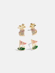 Hole in One Earring Set - Golf