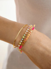 Disney Mickey Mouse Custom Cord Bracelet - Hot Pink