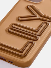 Fine Line Custom iPhone Case - Brown/Dark Brown