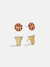 Three-Pointer Earring Set - Basketball