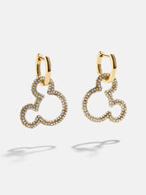 Mickey Mouse Disney Pavé Statement Earrings - Gold/Pavé