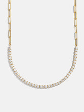 Harper 18K Gold Tennis Necklace - Gold/Pavé