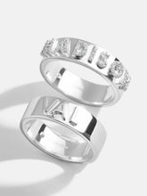 Sterling Silver Custom Block Ring - Sterling Silver