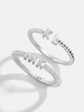 Sterling Silver Custom Initial Ring - Silver