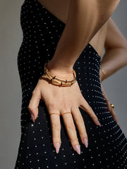 Eve Cuff Bracelet - Gold/Black