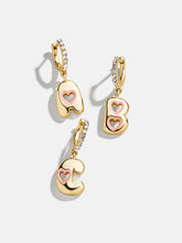 Kids' Initial Earrings - Gold/Pink
