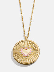 18K Gold Heart Reversible Pendant Necklace - Heart