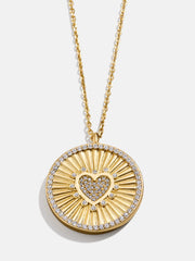 18K Gold Heart Reversible Pendant Necklace - Heart