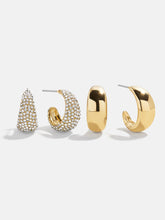 Bay Waterproof Earring Set - Gold/Pavé