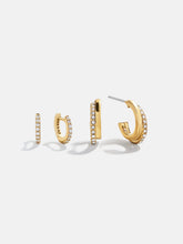 Jennifer Waterproof Earring Set - Gold/Pavé