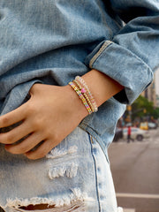 Bead Mine Kids’ Custom Name Bracelet - Light Multi