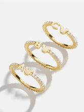 Disney Mickey Mouse 18K Gold Plated Sterling Silver Custom Ring - Gold/Pavé