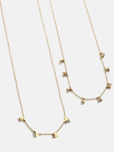 Disney Mickey Mouse 18K Gold Plated Sterling Silver Spaced Custom Necklace - Gold/Pavé