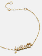 Disney Mickey Mouse 18K Gold Plated Sterling Silver Custom Nameplate Bracelet - Gold/Pavé