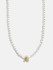 Playful Pearls Kids’ Initial Necklace - Gold/Pearl