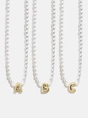 Playful Pearls Kids’ Initial Necklace - Gold/Pearl