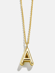 Classic Gold Initial Necklace - Gold Plated Brass
