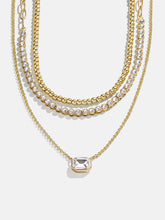 Kenna Layered Necklace - Gold/Pavé