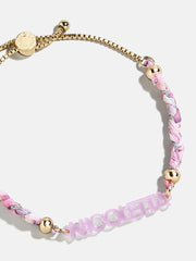 Acrylic Kids' Custom Nameplate Bracelet - Translucent Purple