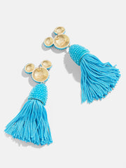 Disney Mickey Mouse Tassel Earrings - Blue