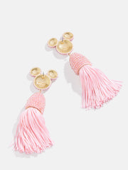 Disney Mickey Mouse Tassel Earrings - Light Pink