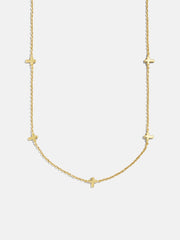 18K Gold Cross Necklace - Cross