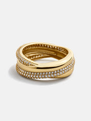 Ramona 18K Gold Ring - Gold/Pavé