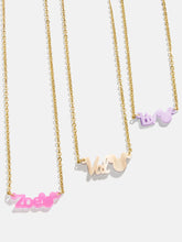 Disney Mickey Mouse Acrylic Custom Nameplate Necklace - Translucent Purple