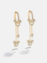 Disney Mickey Mouse Drop Earrings - Gold/Pavé