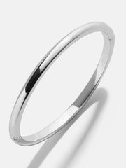 Nadia Classic Hinge Bangle - Classic Thin Silver