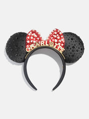 Disney Minnie Mouse Custom Ears Headband - Custom Black/Red Minnie Mouse Ears