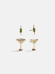 Pimento Memento Martini Earring Set - Martini