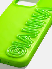 Fine Line Custom iPhone Case - Lime Green