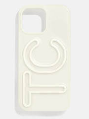 Fine Line Custom iPhone Case - White