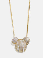 Disney Mickey Mouse Pavé Bubble Necklace - Gold/Pavé