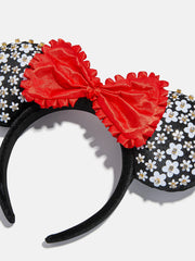 Disney Minnie Mouse White Floral Ears Headband - Minnie Mouse White Floral Ears
