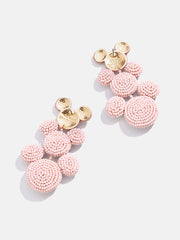 Disney Mickey Mouse Beaded Statement Earrings - Pink