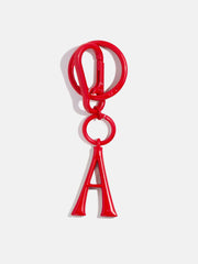 Red Initial Enamel Bag Charm - A