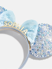 Disney Minnie Mouse Crystal Blue Custom Ears Headband - Minnie Mouse Crystal Blue Custom Ears