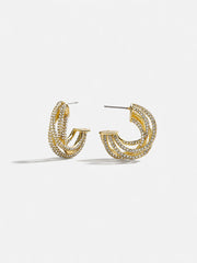 Addison Earrings - Gold/Pavé