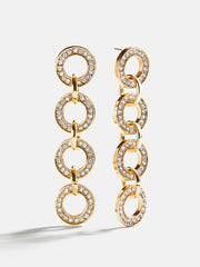 Dominique Statement Earrings - Gold/Pavé