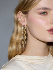 Dominique Statement Earrings - Gold/Pavé