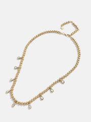 Joelle Pisa Beaded Necklace - Teardrop Bezel